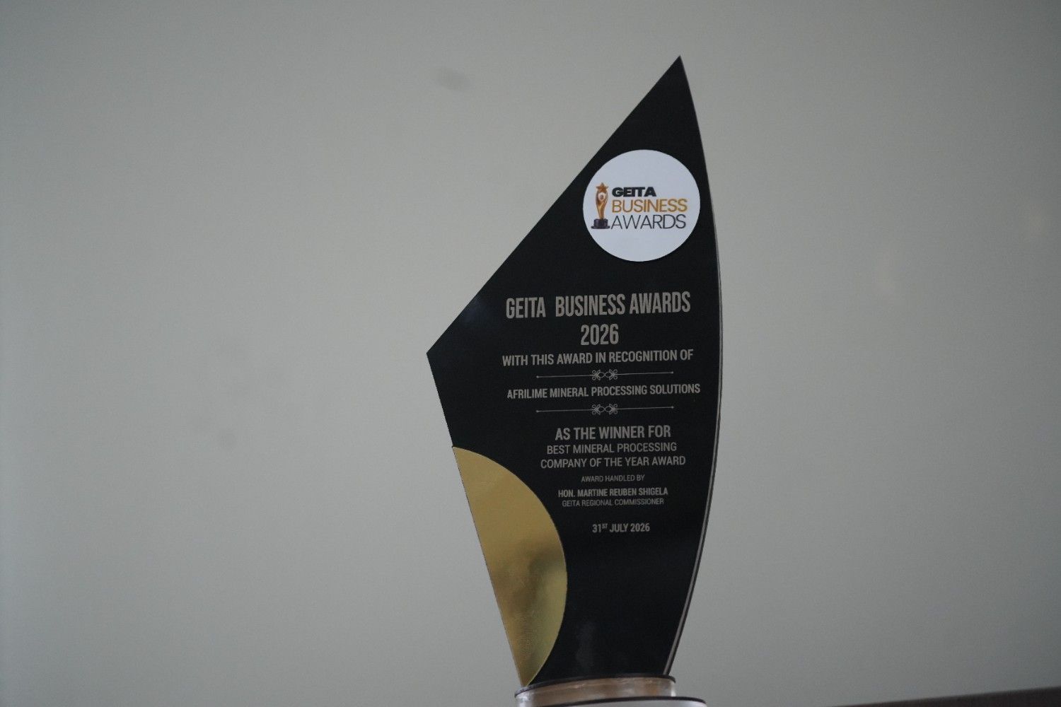 Afrilime Best Mineral Processing Company Award 2026